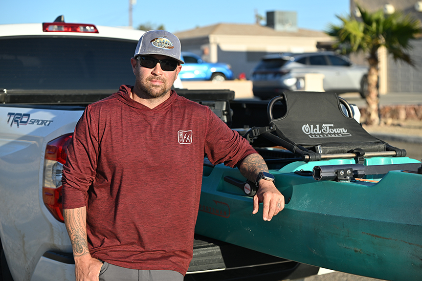 Herber uses home-water knowledge to lead first day at Bassmaster Kayak Series at Lake Havasu