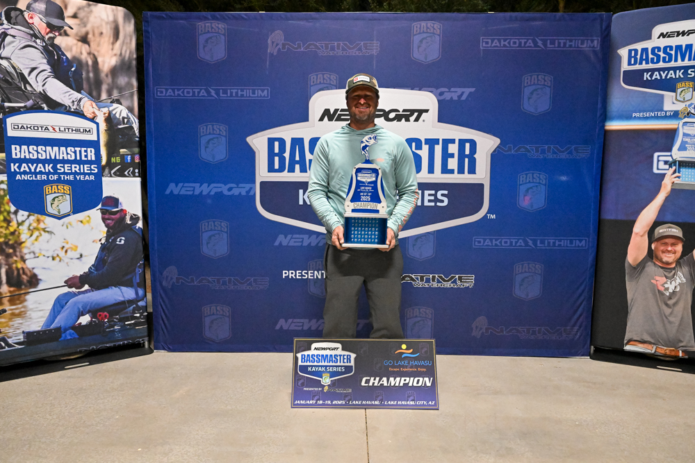 Reigning Bassmaster Kayak Series champion heats up desert to win at Lake Havasu