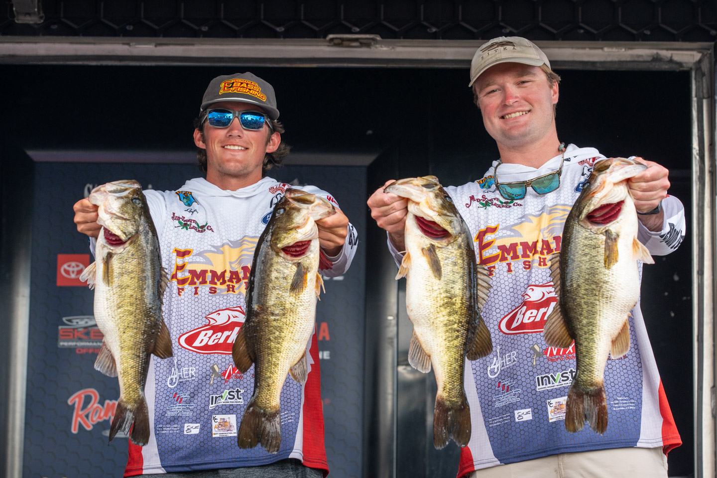 Emmanuel College’s Ligon and Fisher take Day 1 lead in Bassmaster College event at Kissimmee Chain of Lakes